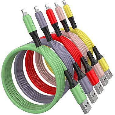 Zebra Technology Group Charger Cable for iPhones/iPads 1.8 M long. Silicone Gel coated. (Pink)