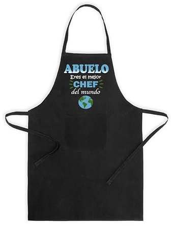 SAQUITOMAGICO Delantal divertido y gracioso Eres el/la Mejor chef del Mundo.-regalo cumpleaños y fiestas (abuelo negro)