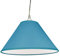 Loxton Lighting Coolie Lampenschirm, Baumwolle, für Tischlampen oder Deckenleuchte, zylinderförmig, 25 cm, Kornblumenblau