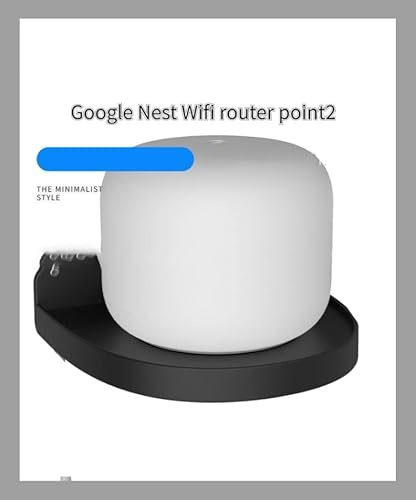 Wandhalterung für Google Nest WiFi Router point2 Google Mesh WiFi-Einfache und robuste Wandhalterung Standhalterung für Google Nest WiFi Router point2-Halterung,ohne unordentliche Kabel (schwarz)