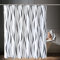 WedDecor Rideau de douche imperméable et résistant à la moisissure 100 % polyester avec 12 crochets - 180 x 180 cm - Noir, gris et blanc