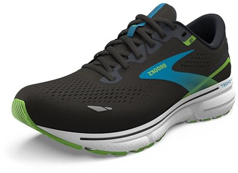 Brooks Herren Ghost 15 Sneaker, Black Hawaiian Ocean Green, 43 EU