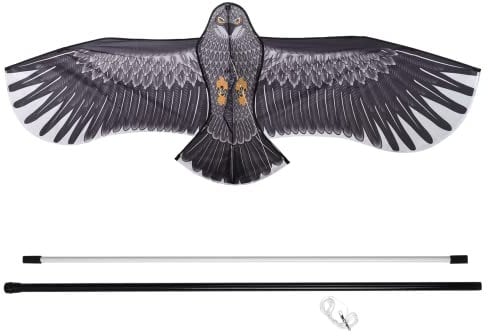 VIIRKUJA Fliegende Vogelscheuche Flugdrachen - Als Taubenabwehr, Taubenschreck und Krähenabschreckung- Pflanzen, Hof & Garten Schutz vor Vögeln, Eichhörnchen, Schädlingen oder Nagetieren