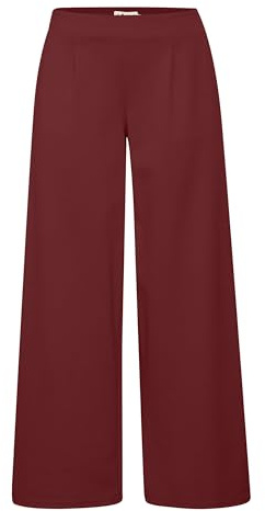 ICHI IHKATE SUS Long Wide PA2 Damen Hose Stoffhose mit Stretch hoher Elastikbund weiter Schnitt