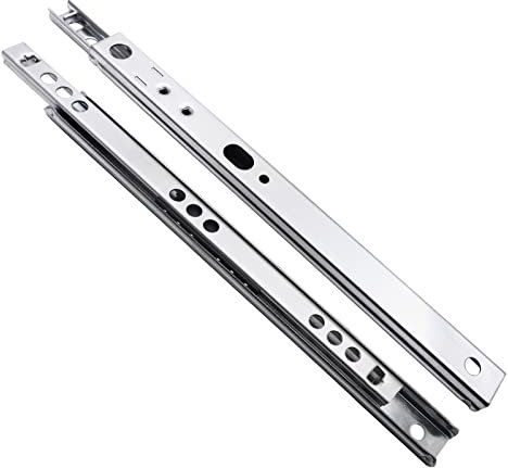 1 Paar Schubladenschienen, teilauszug mit Rollen Schubladen Schienensystem mit Teilauszug (17mm x 182mm)