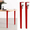FENGSHOUU Metal Clamp Leg,F-Shaped Furniture Coffee Table Bar Legs,for DIY Console,No Punching Design to Protect The Desktop,with Floor Protectors (71cm(27.9in),Red)
