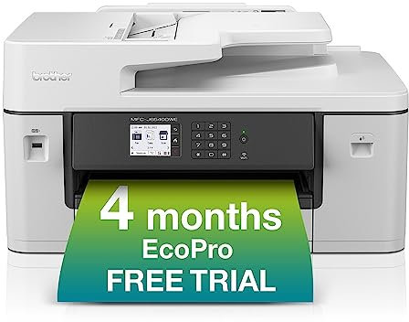 BROTHER MFC-J6540DWE Inkjet Printer with EcoPro Subscription, Wireless Colour Inkjet Printer, A4 4-in 1 (Print/Copy/Scan/Fax), A3 Print/Copy/Scan, UK Plug