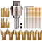 6-25mm blades Wood Ring Drill Bit Wooden Ring Maker Steel Wood Bead Drill Bit for DIY Rings Making,Woodworking Tool Kit,Wooden Bead Maker Beads Drill Bit(#3)
