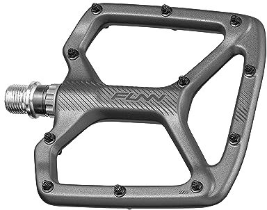 Funn Python Flache Fahrradpedale - Breite Plattform-Fahrradpedale für BMX/MTB Mountainbike, 9/16-Zoll CrMo-Achse (Grau)