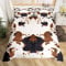 MDKLXIDF Bettwäsche 155x220 cm Kuhflecken 3 Teilig Atmungsaktive Bettbezug mit Reißverschluss, Weich Mikrofaser Bettwäsche-Sets für Kinder - 1 Bettbezüge und 2 Kissenbezug 80x80cm