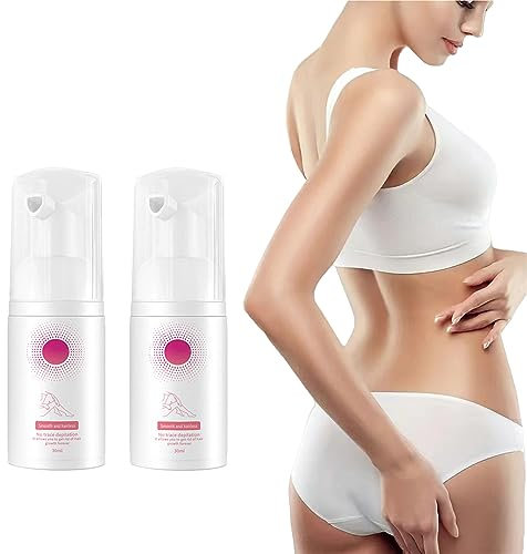 DYJAGYO Bienenwachs Haarentfernung Mousse, sanfte Bienenwachs Haarentfernung Mousse Natürlicher Haarentferner Arme Beine Bikinizone Gesicht und Körper Intimhaarentfernung (2Pcs)