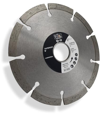 125mm Diamond Cutting Discs for Angle Grinder, SX-10 Superior Diamond Cutting Blade For Masonry, Concrete, Paving Slabs, Bricks