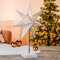 INDA-Exclusiv Weihnachtstern Tischlampe LED - Papierstern H47cm Dekostern Batteriebetrieben An/Aus Schalter Tischleuchte