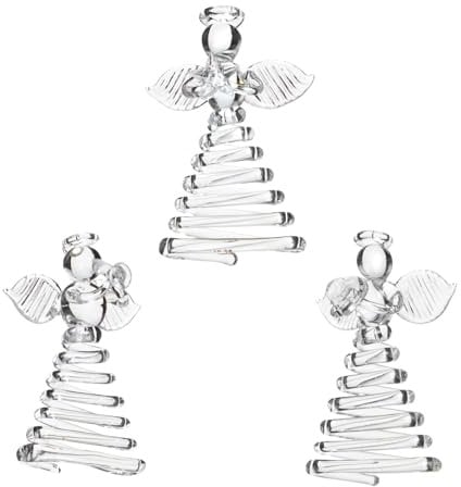 Widdle Gifts Glass Christmas Tree Decoration (3 Glass Angels 7849)