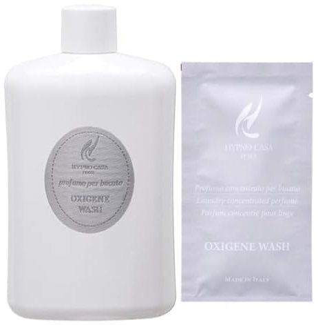 Hypno Casa - Profumo Concentrato per Bucato Made in Italy, per Lavatrice e a Mano - 400 ml + 1 Bustina Omaggio da 10 ml. (Oxigene Wash)