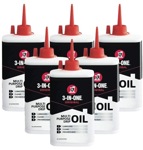 3 in 1 Multi-purpose 6 x Drip Oil Can 100ml Lubricant Drip Spout Precision Drip Application Ideal for Cleans, Lubricates, Prevents Rust and Stops Squeaks, Home & Office, Tools