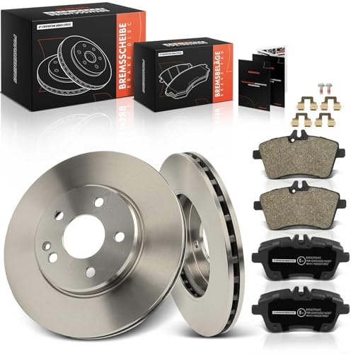 Frankberg Bremsensatz inkl. 2x Bremsscheiben + 4x Bremsbeläge Vorne | Kompatibel mit A-Klasse W169 A 200 CDi A 200 Turbo E-CELL Replace# 1694200820,1694201220