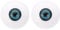 PATIKIL 30mm Faux Yeux, 1 Paires Yeux Acryliques Réalistes Demi-Globes en Plastique Accessoires d'Halloween Artisanat d'Art, Bleu Foncé