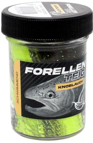 FTM Forellenteig schwimmend 50g - Forellenteig, Farbe/Aroma:Schwarz/Grashüpfergrün - Knoblauch