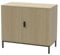 Vicco Kommode Lennox, Regal mit Türen, Eiche, 80 x 45 cm mit 2 Türen