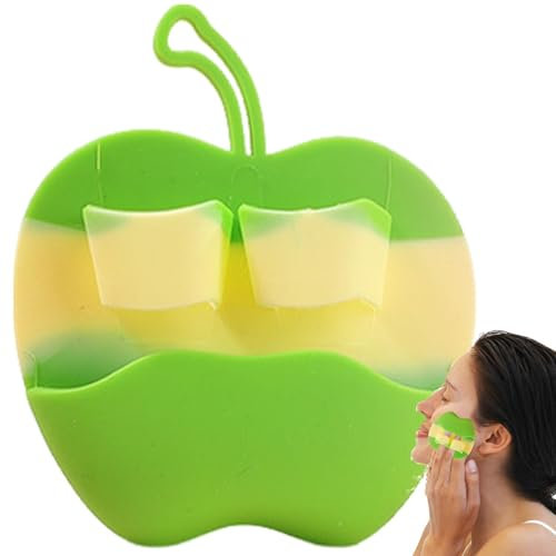 Silicone Face Scrubber, Viso Cleansing Pad Exfoliator Brush, Soft Bristle Face Scrubber, Gentle Face Exfoliator Brush, Handheld Face Wash Brush, Silicone Face Wash Brush, Manuale Face Scrubber for