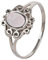 mantraroma Ring Silber Damen Rosenquarz Edelstein rosa dezent verspielt