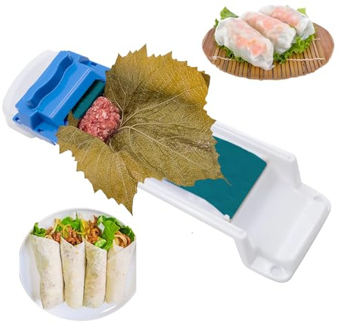 TenaLucy Gemüse Fleisch Roller,Weinblätter Rollmaschine Sarma Roller Maschine Grape Leaves Roller Weinblätter Roller Fleisch Rollwerkzeug Gefüllt Traube Kohlblatt Walzmaschine Leaf Roll Maker Sushi