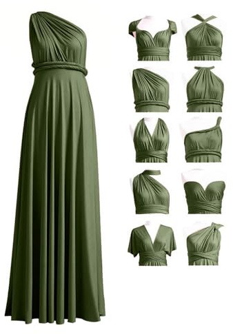 Abendkleid Damen Lang Ballkleid Infinity Kleid Bandeau Brautjungfernkleid Multi-Way Kleid Übergröße Convertible Twist Wickelkleid Hochzeitskleider Festliche Kleider für Hochzeit
