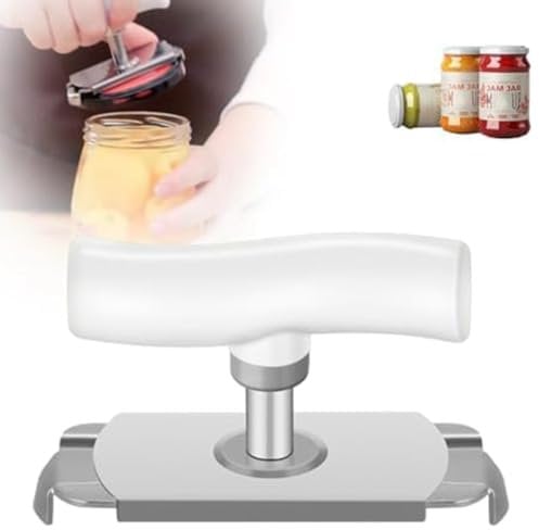 Bortivier JarOpener for Weak Hands Easy Open Adjustable Grip, Stainless Steel Can Opener Bottle Tin Cap for Seniors B