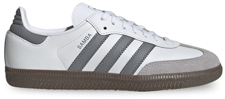 adidas Samba Og J Code JQ2844 White Boys Shoes, White Grey, 5.5 UK