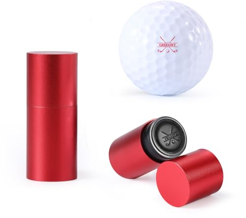 Jeweidea Golfball Stempel Personalisierter Golfball Marker mit Tintenflasche Wiederverwendbares Golfball-Markierungswerkzeug Wasserdichtes Golfgeschenk für Männer, Papa, Ehemänner
