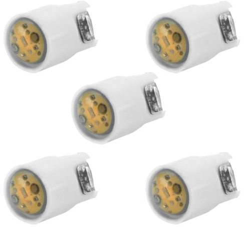 Heschen Lot de 5 ampoules LED 220 V uniquement pour LA128 16 mm - Interrupteur à bouton-poussoir 1NO 1NC 5 broches (orange)