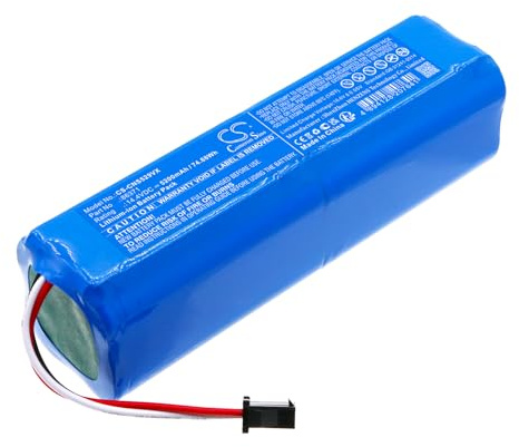 TECHTEK Batería 5200mAh Compatible con [CECOTEC] Conga 12090, Conga 12090 Twice Roller Home&Fill, 5290, 8290, para [XCLEA] H30, H30 Plus sustituye 86371, 88560, 91049