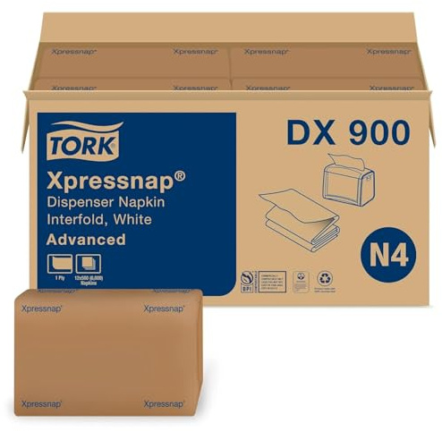Dispenser Napkins, Interfold,13w x 8 1/2L, White, 6,000 per Carton