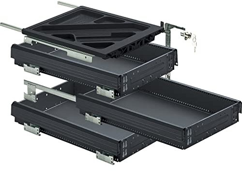 Container-Set mit Teilauszügen, 392, schwarz_Artikel _ 77602