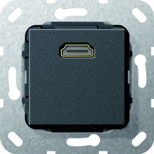 Gira 566910 HDMI Gender Changer Einsatz schwarz matt
