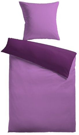 Mesana B-10683/57 Mikrofaser Wende-Bettwäsche Dream-Soft (Nicki), 80x80 + 135x200 cm, Violet/lila