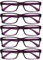 Die Lesebrille Unternehmen Lila Wert 5er-Pack Herren Frauen Designer Stil Leser RRRRR92-5 +2,00