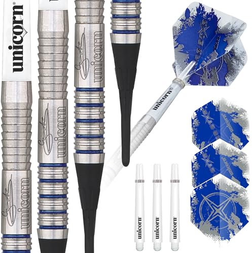Unicorn Silver Star Gary Anderson Soft Dart, 80% Tungsten, 17g