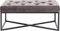 Kare Design Bank Crossover Grau/Schwarz, zierliche Bank mit Kreuzgestell, graue Sitzfläche mit Knöpfen, Samtoptik, Sitzbank Flur, Sitzbank für Garderobe, (H/B/T) 40x90x40cm