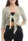 Love My Fashions® Women’s Fish Net Knitted Tie Up Bolero Shrug Top Ladies 3/4 Sleeve One Size Fits All Ivory