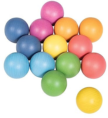 TickiT 73991 Rainbow Wooden Balls - Pack of 14