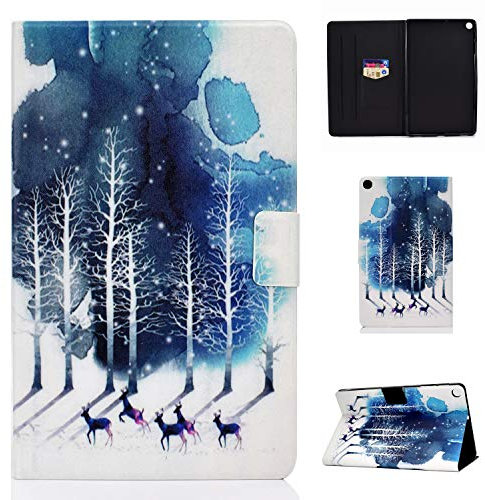 Bspring Funda Samsung Tab S6 Lite 10.4 2020, Folio Soporte PU Cuero con Funda Caso para 10.4 Samsung Galaxy Tab S6 Lite P615/P610 Tablet,Ciervo Morado