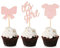 Unimall 48 Stück It's a Girl Cupcake Toppers Baby Overalls Bow Cake Picks für Babyparty Geburtstagsfeier Dekorationen