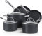 Cooks Standard 02709 - Set di pentole in alluminio anodizzato, antiaderente, colore: Nero
