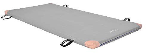 Grevinga® Sonderedition Turnmatte in GRAU | 200 x 100 x 6 cm | RG 80 | mit Lederecken und Tragschlaufen