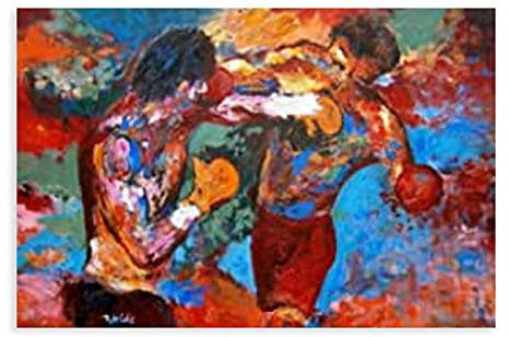 Art Rocky And Apollo Creed Leinwand-Poster, Wandkunst, Deko, Bild, Gemälde für Wohnzimmer, Schlafzimmer, Dekoration, ungerahmt: 30 x 45 cm