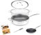 LIVINGTON Titan Pan Pfannenset - hohe Pfanne mit Deckel 28cm + Bratpfanne 20 cm - Schmorpfanne - edelstahl - spülmaschinengeignet - Anti-Haft - Induktion