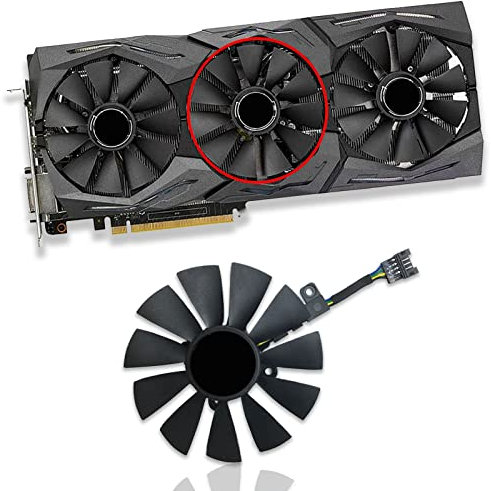 Dotodo FDC10U12S9-C FDC10H12S9-C T129215SU - Ventola di ricambio per scheda video ASUS GTX 980 Ti R9 390X 390 GTX 1060 1070 1080 Ti RX 480 RX480)
