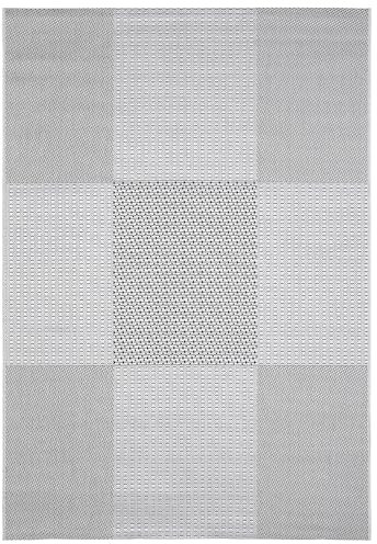 andiamo In- und Outdoorteppich Arizona für den Außenbereich, Webteppich für die Terrasse und den Balkon 200 x 290 cm grau-anthrazit, 721903